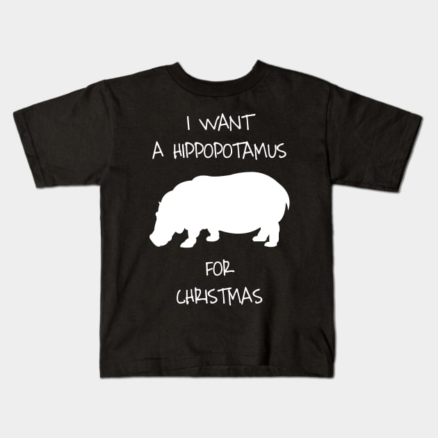 I Want A Hippopotamus For Christmas Animal Costume Kids T-Shirt by DDJOY Perfect Gift Shirts